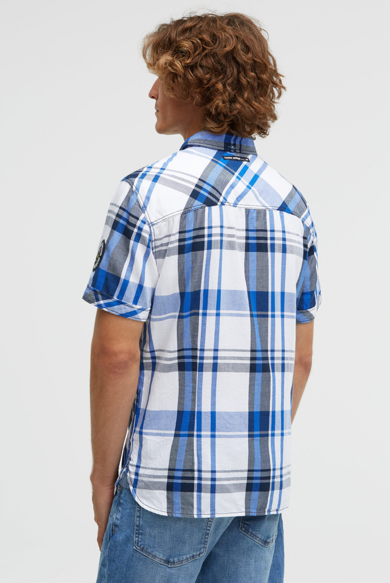 Karohemd Kurzarm mit Dobby-Struktur