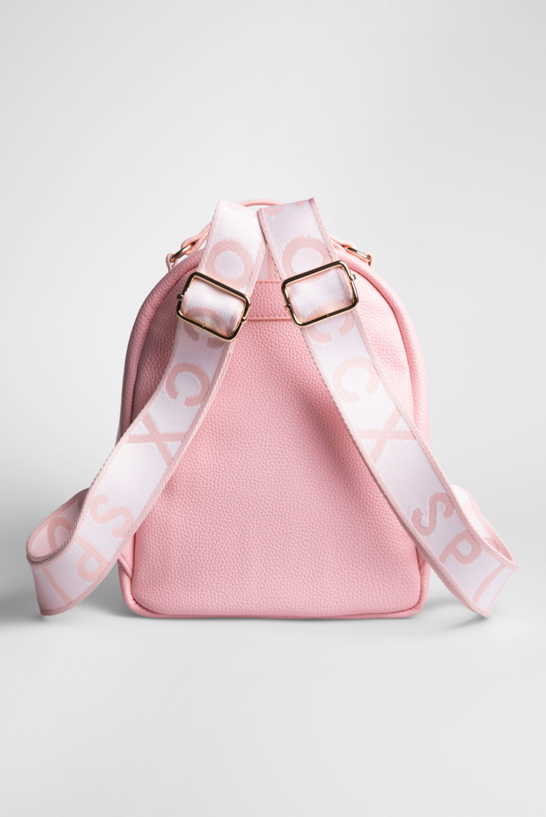 Kleiner Rucksack aus Lederimitat mit Logo-Riemen