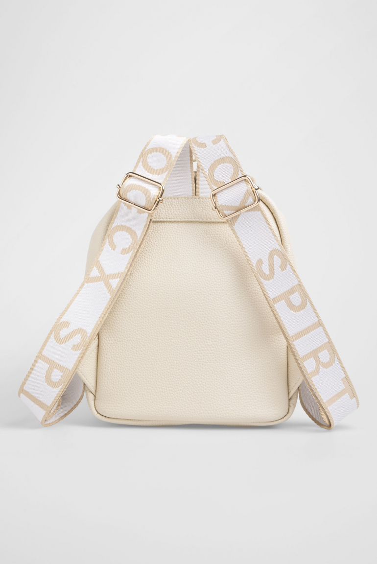 Kleiner Rucksack aus Lederimitat mit Logo-Riemen