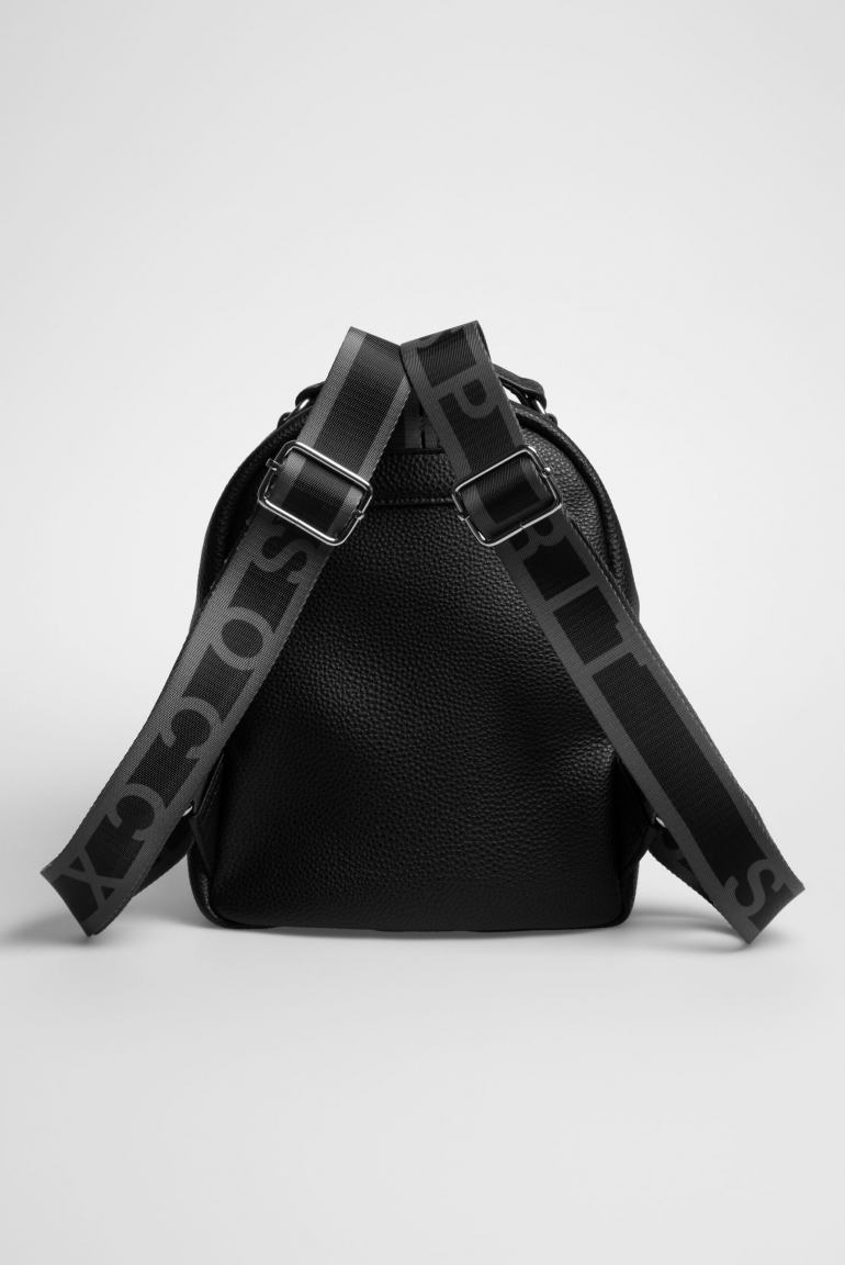 Kleiner Rucksack aus Lederimitat mit Logo-Riemen