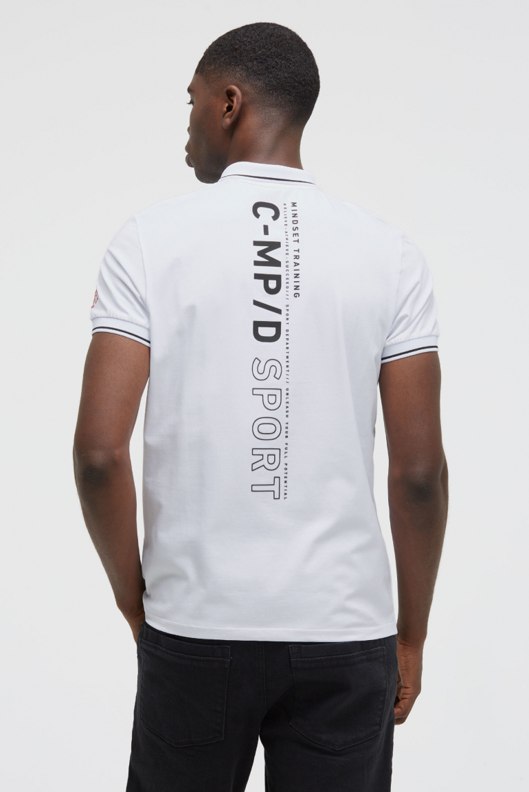 Kurzarmpolo mit Rücken-Artwork