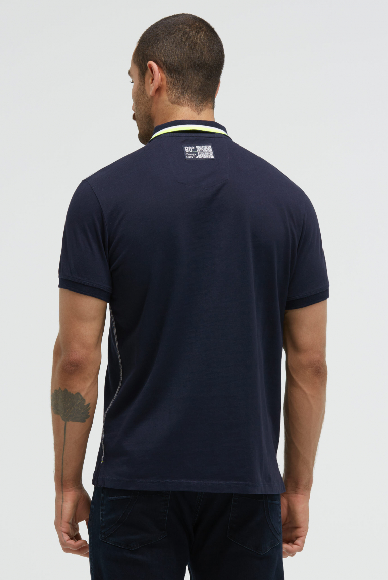 Kurzarmpolo mit tonigem Artwork
