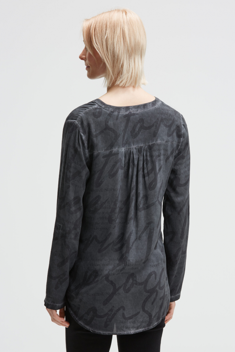 Langarmbluse mit All Over Print