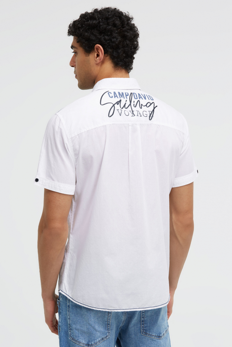 Leichtes Kurzarmhemd mit Logo Artwork