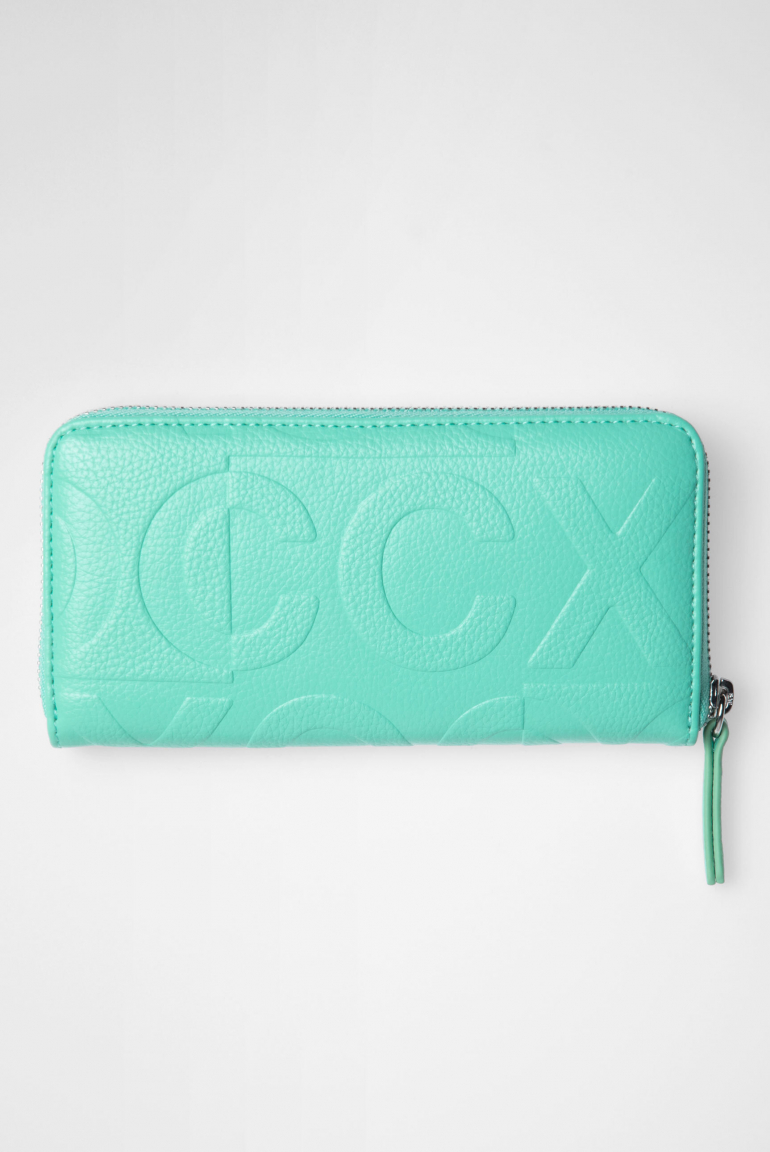 Longbörse mit All-Over-Logo-Prägung