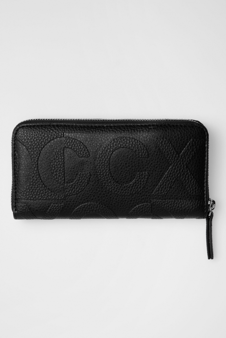 Longbörse mit All-Over-Logo-Prägung