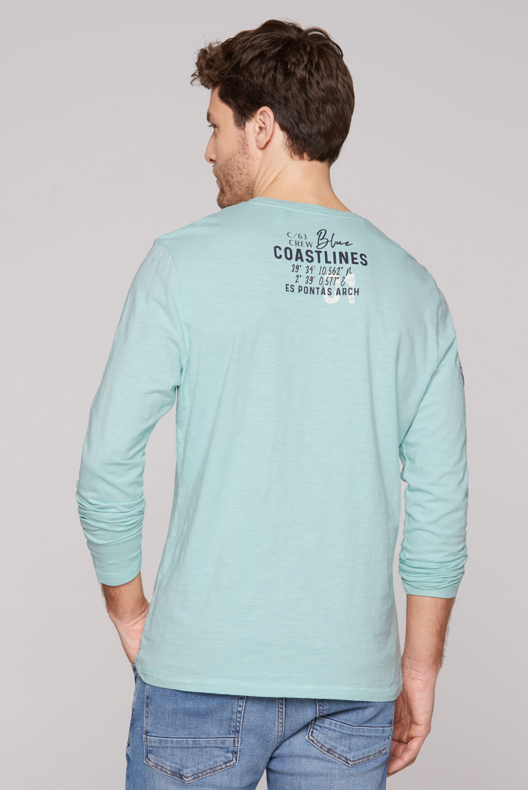 Longsleeve mit Label-Applikationen