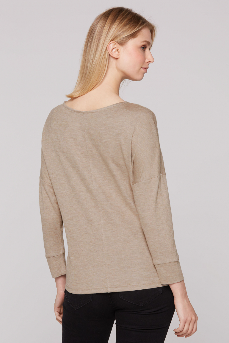 Meliertes Shirt mit Logo Artwork