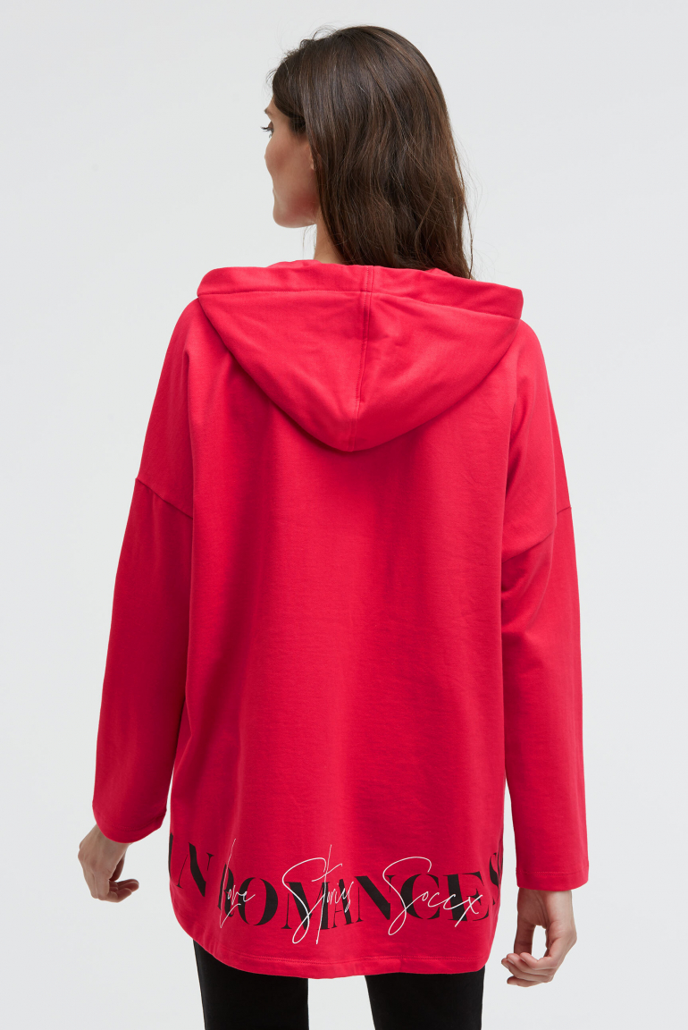 Oversized Hoodie mit Logo Print