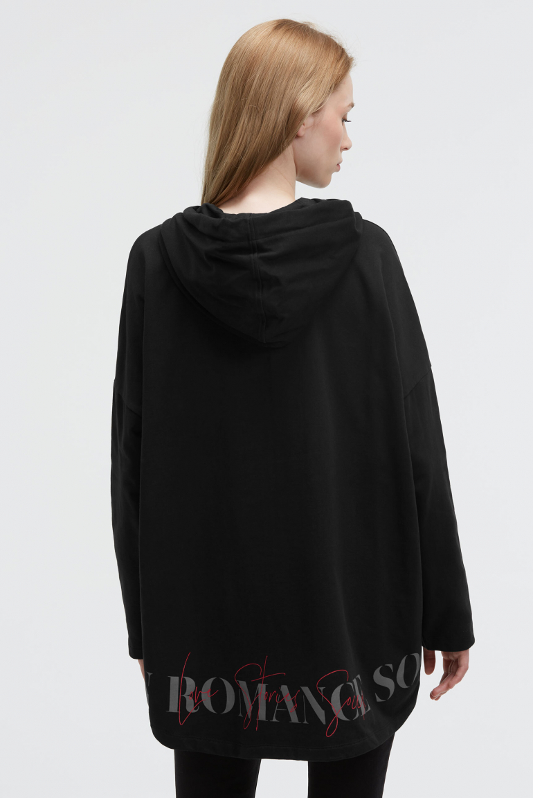 Oversized Hoodie mit Logo Print