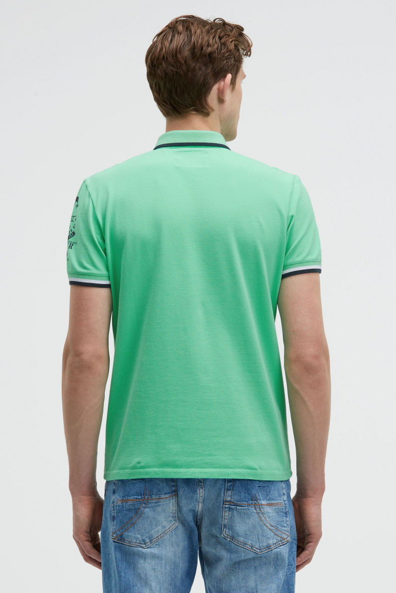 Pikee-Polo mit Prints und Patches