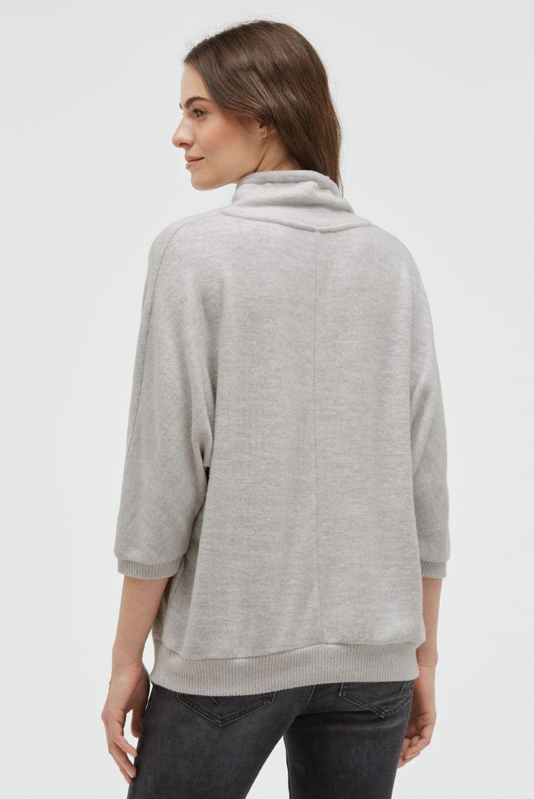 Pullover aus Flauschstrick mit Glitter-Print