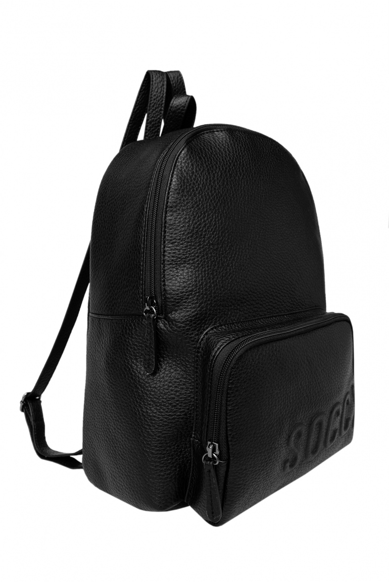 Rucksack aus genarbtem Lederimitat mit Logo-Prägung