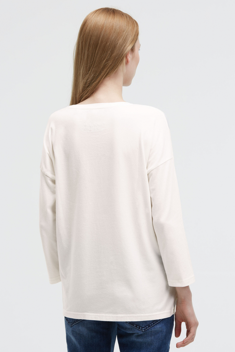 Shirt mit verkürzten Ärmeln und Artwork