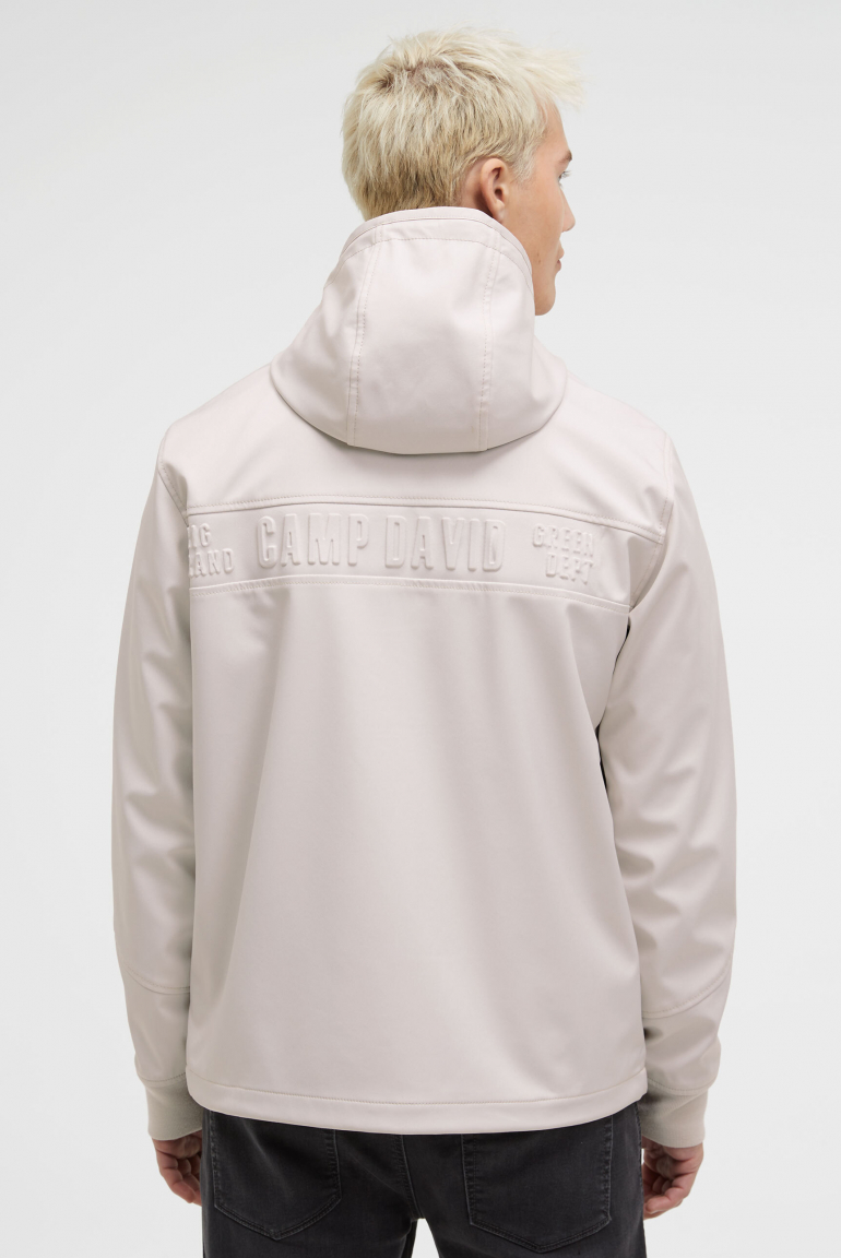 Softshelljacke mit Logo-Prägung am Rücken