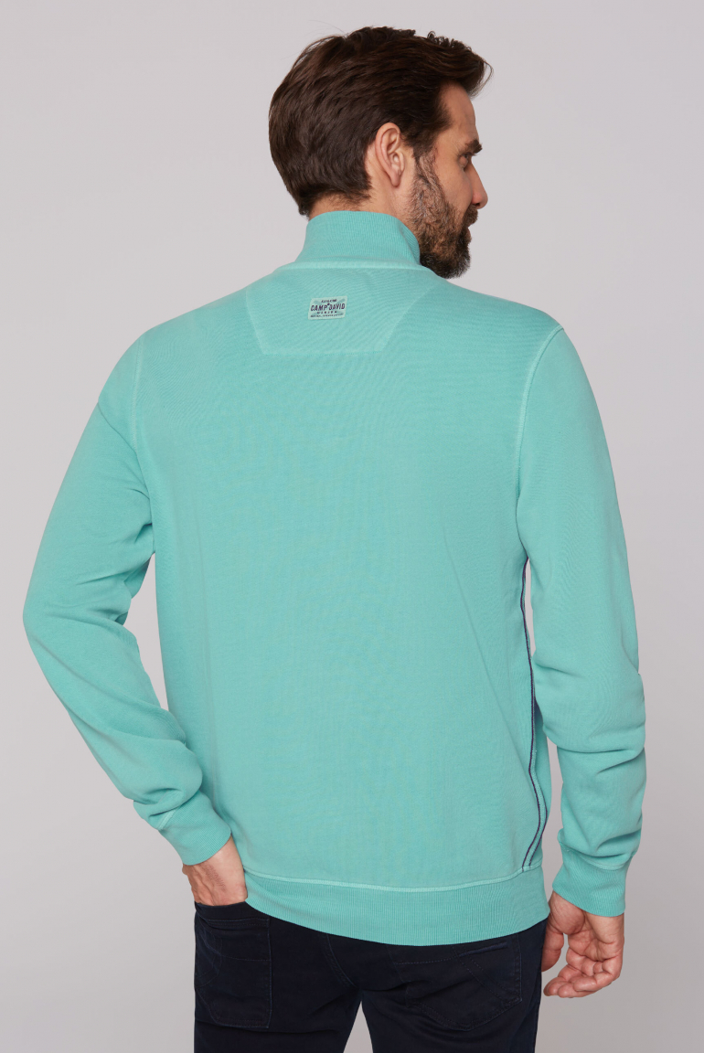 Sweatjacke mit Logo-Applikationen