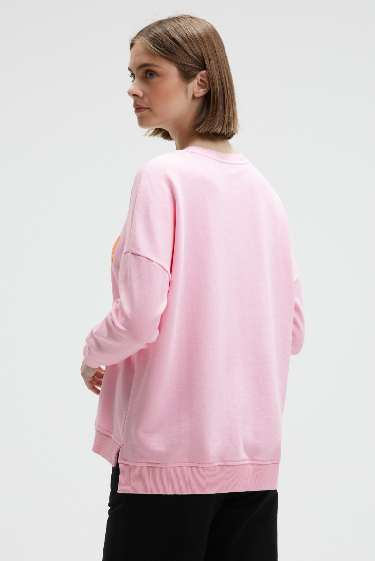 Sweatshirt mit Glitter Rubber Print