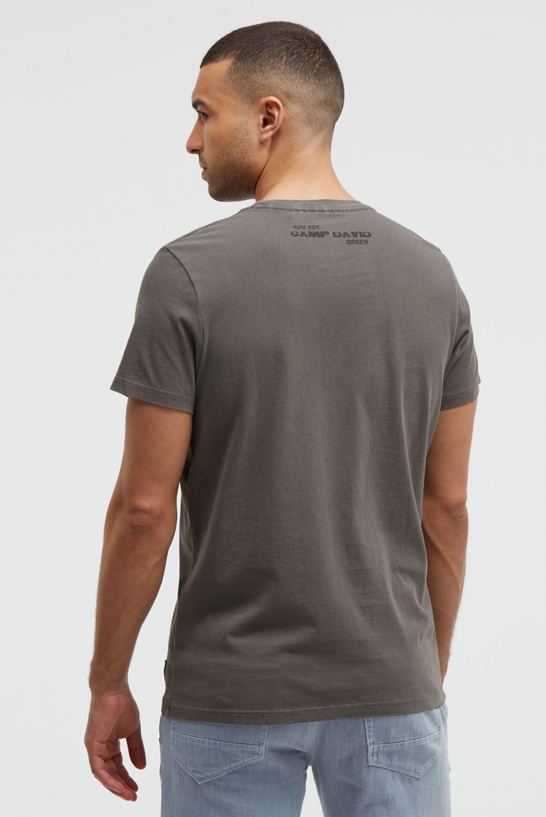 T-Shirt mit Photo- und Rubber-Print