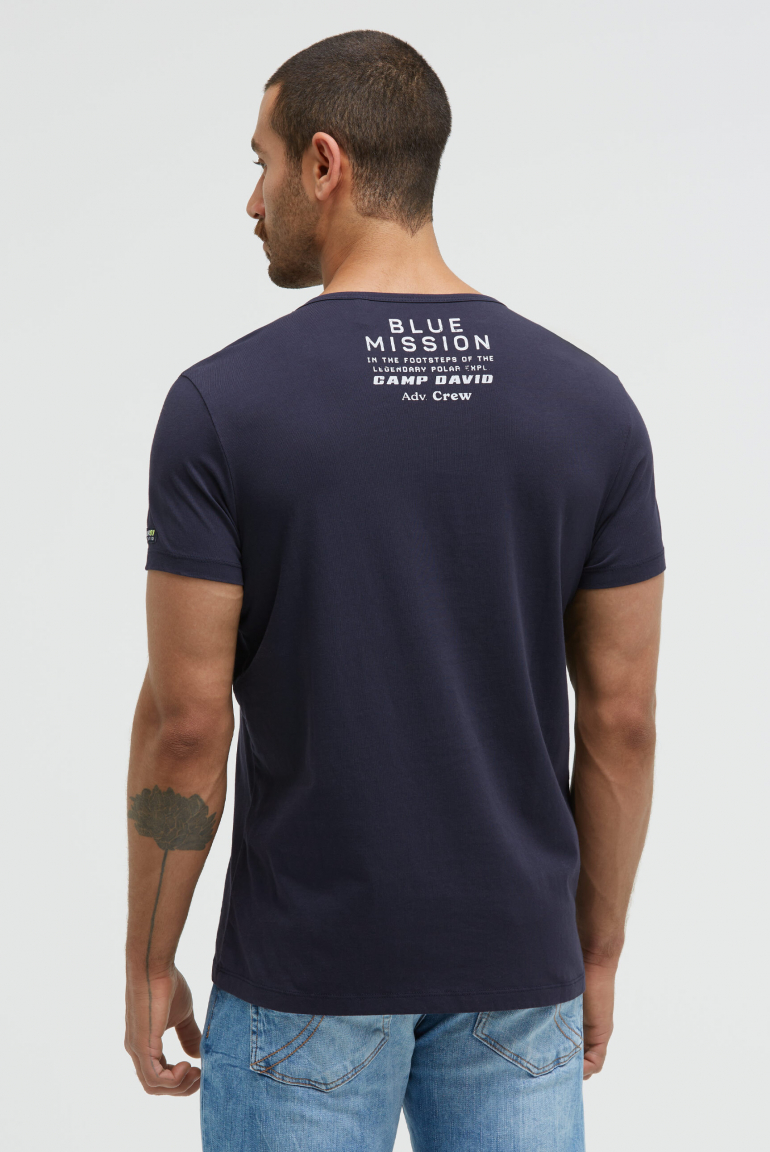 T-Shirt mit Puffprint im Used Look