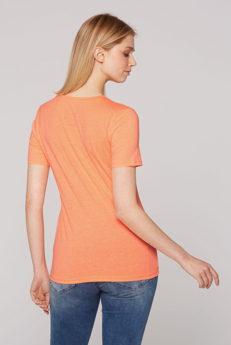 T-Shirt mit Rundhalsausschnitt und Logo Print