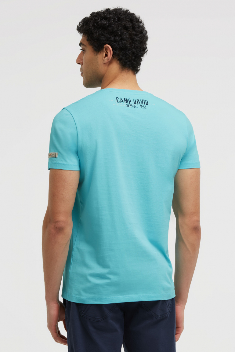 T-Shirt Rundhals mit Logo Prints