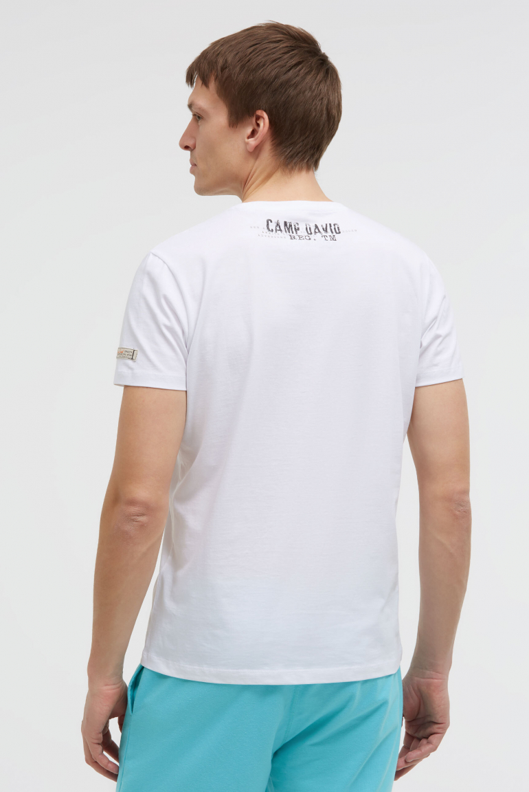 T-Shirt Rundhals mit Logo Prints