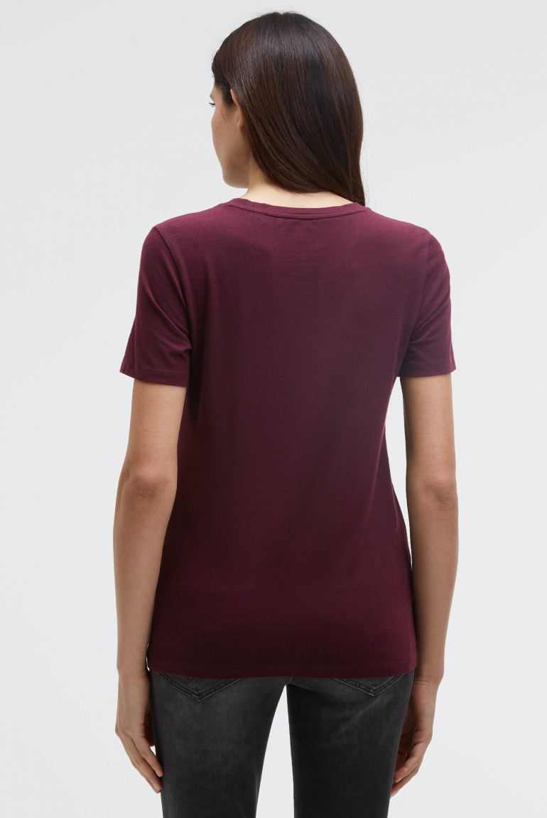 T-Shirt Rundhals mit Wording Print