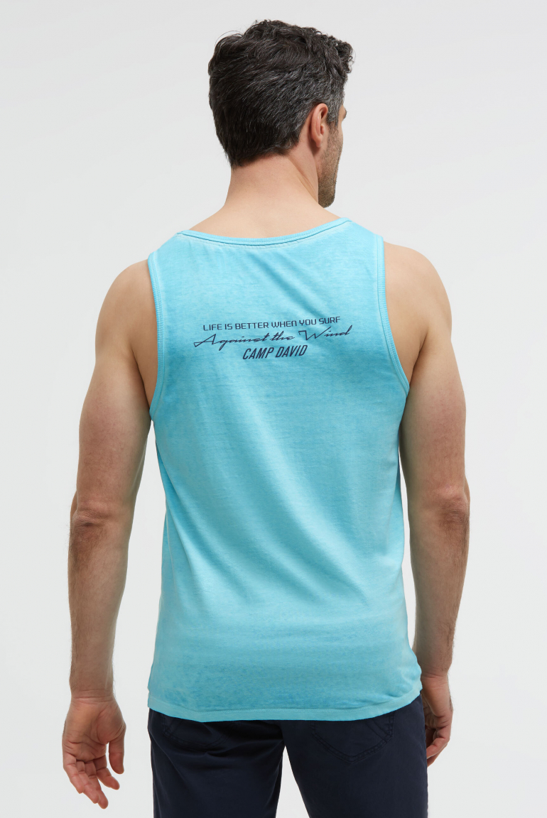 Tanktop mit Ausbrenner-Effekten und Prints