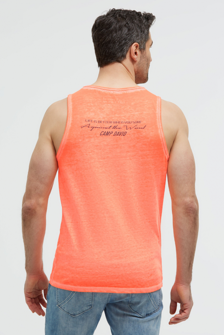 Tanktop mit Ausbrenner-Effekten und Prints