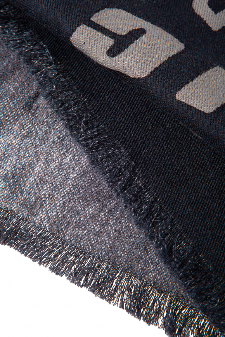 Webschal mit Logo Print und Fransen