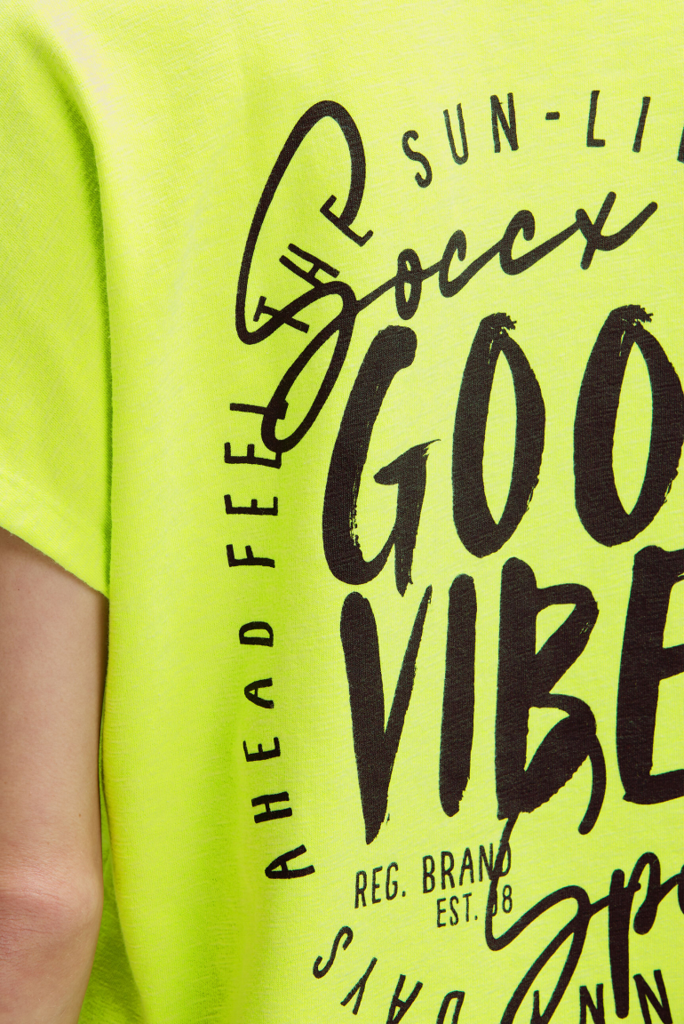 Ärmelloses Oversized Shirt mit Label Print