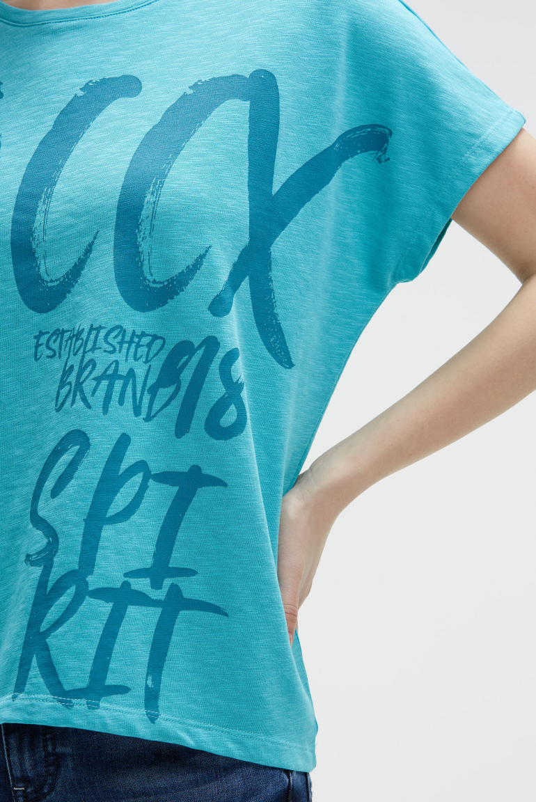 Ärmelloses Oversized Shirt mit Label Print