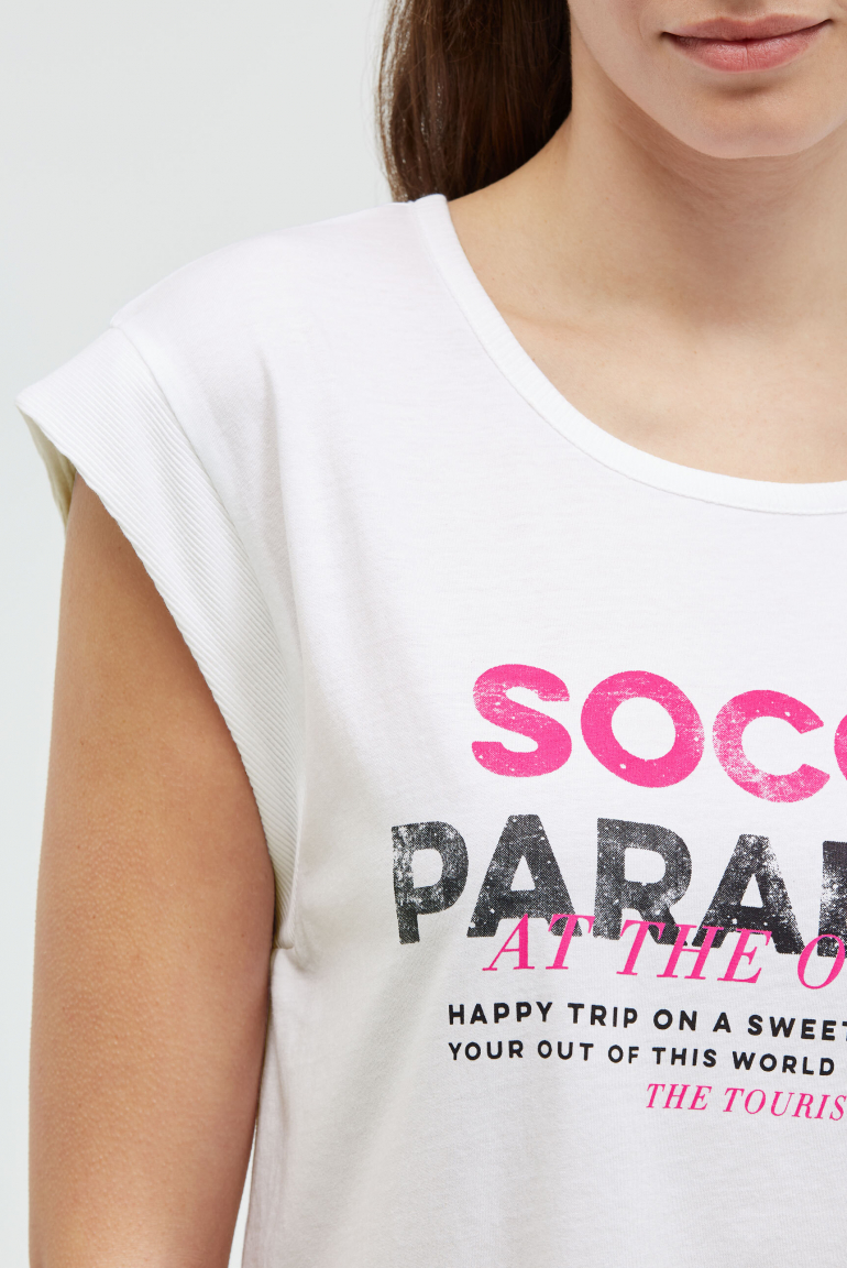 Ärmelloses Shirt mit Logo Prints