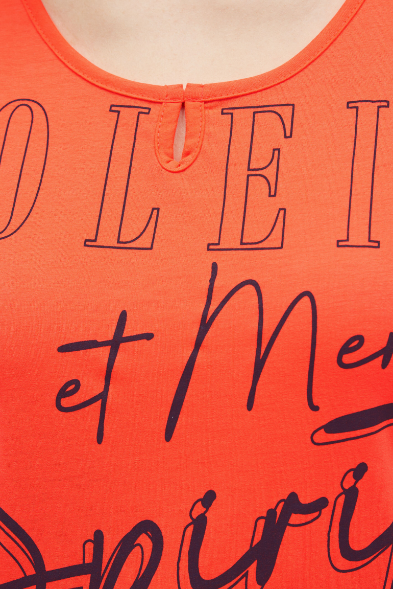 Ärmelloses Shirt mit Wording Print