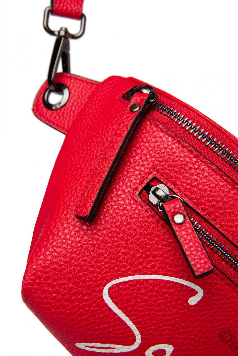 Bauchtasche mit Logo Print und Wechselgurt