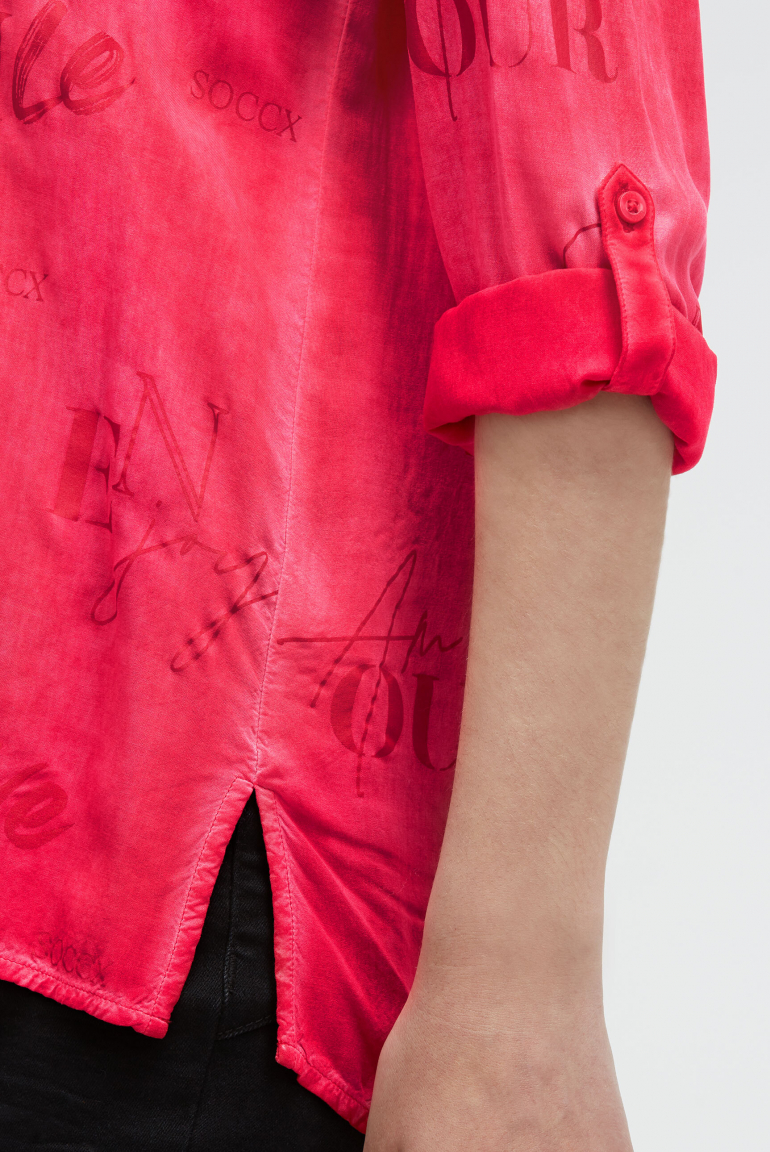 Bluse mit All Over Print