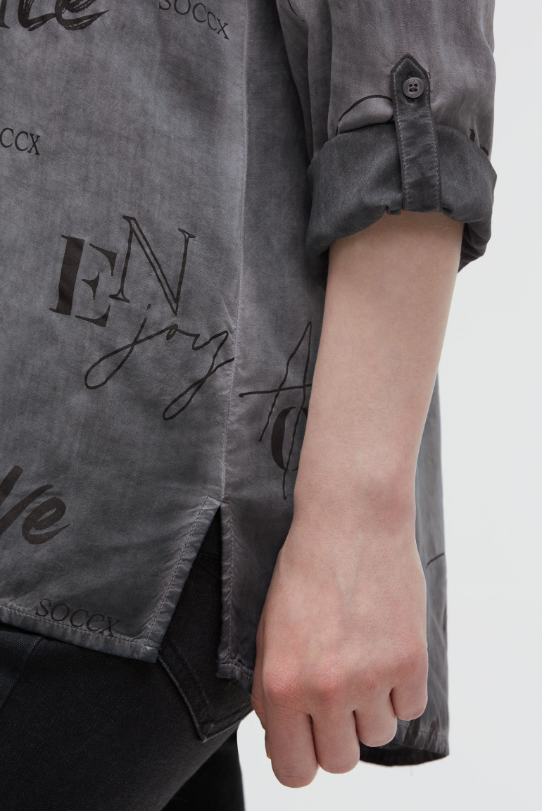 Bluse mit All Over Print