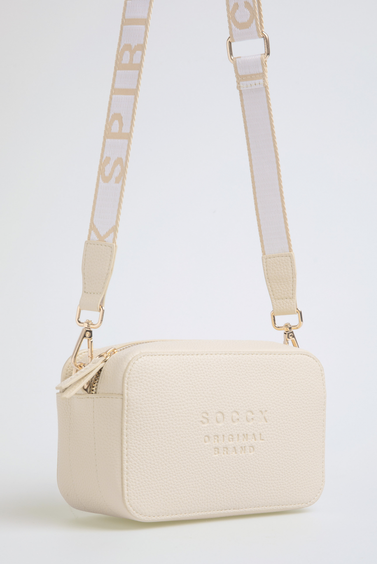 Crossbody Bag mit Logo und Intarsia-Webriemen