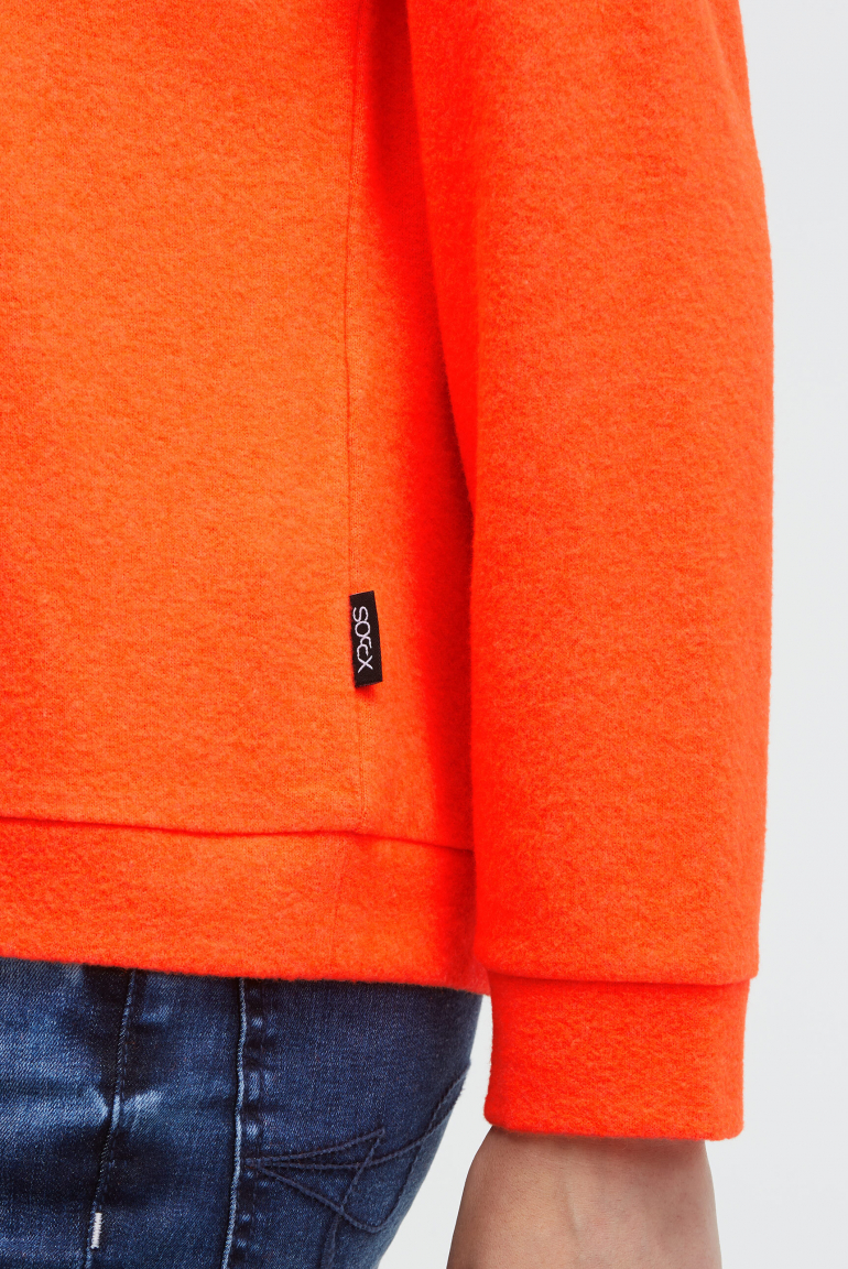 Hoodie aus Flauschstrick