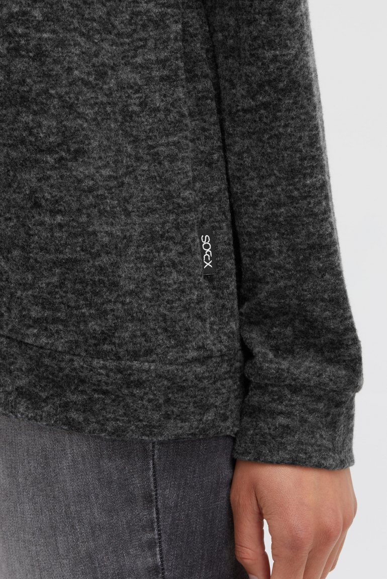 Hoodie aus Flauschstrick