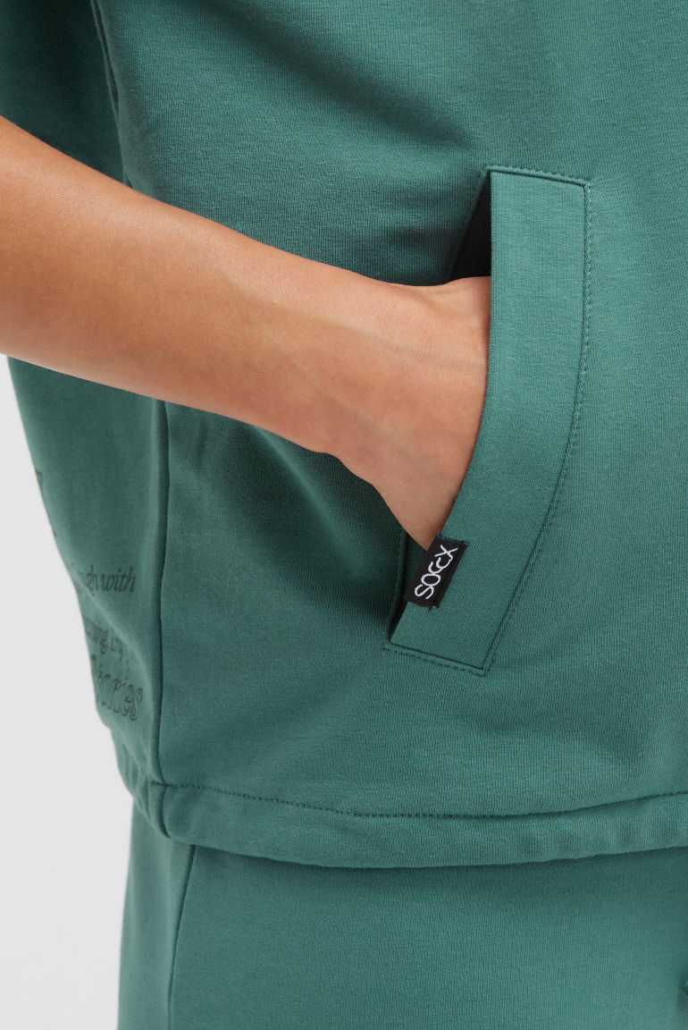 Kapuzensweatjacke mit Rücken-Print