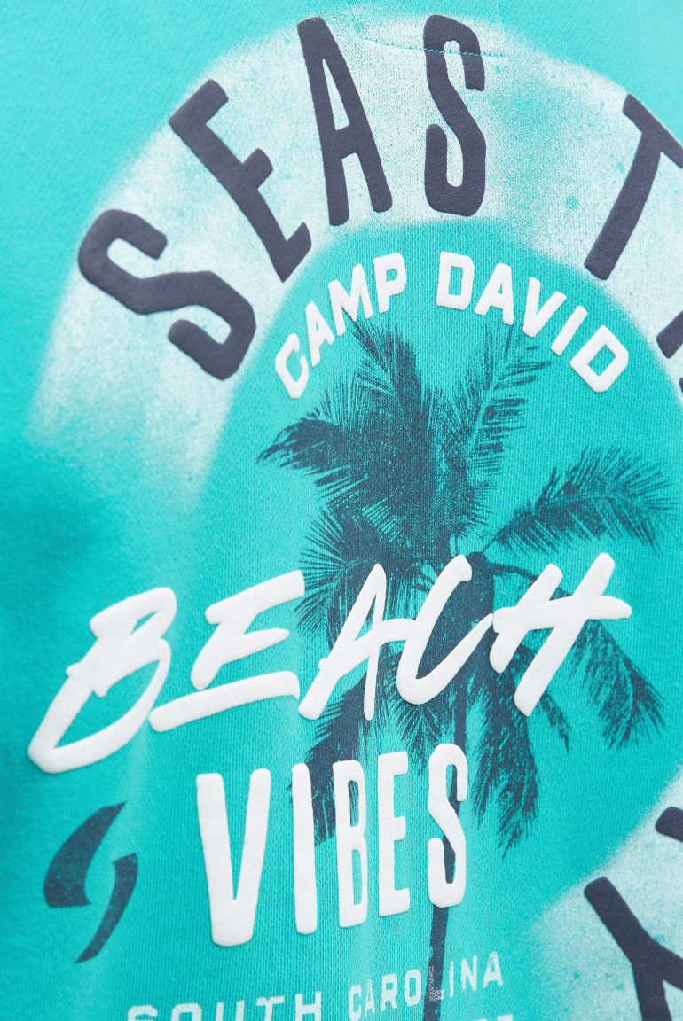 Kapuzensweatjacke mit Rücken-Print