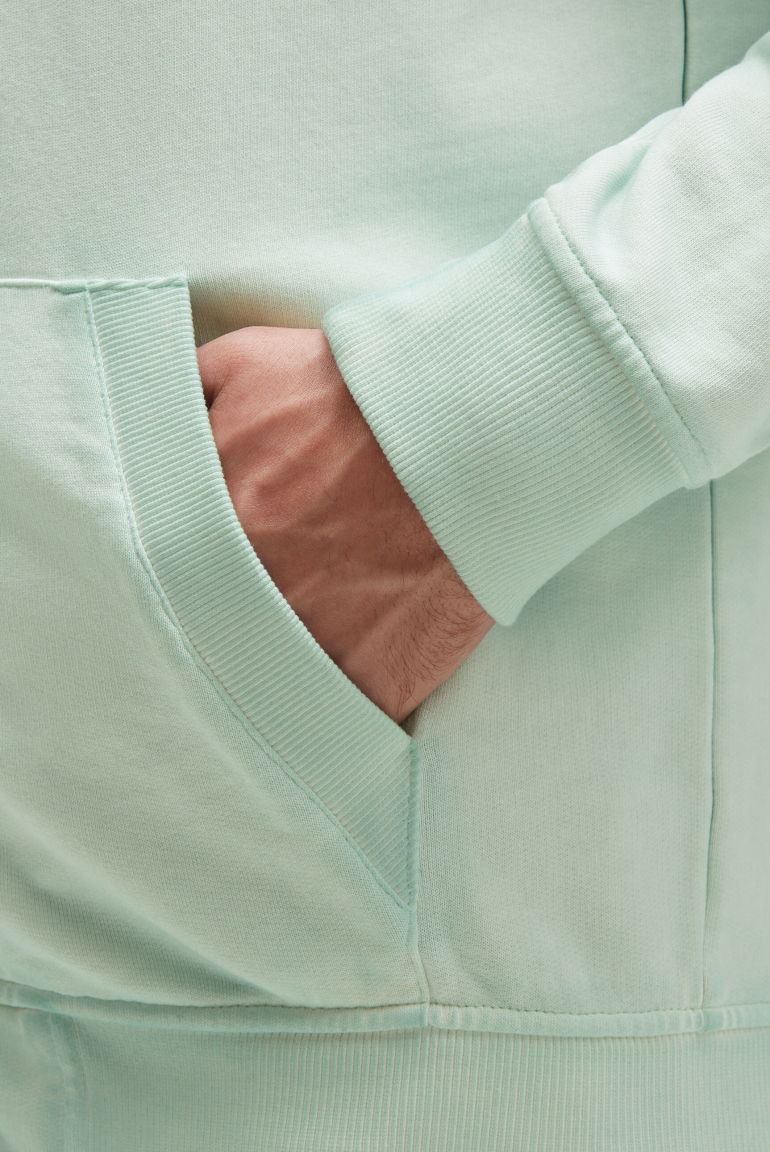 Kapuzensweatjacke Oil Dyed mit Rücken-Artwork