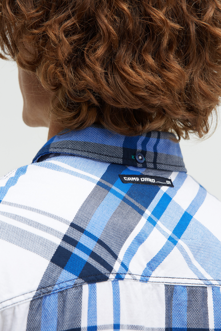 Karohemd Kurzarm mit Dobby-Struktur