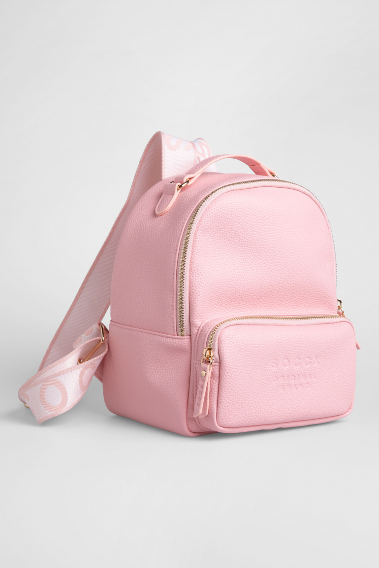 Kleiner Rucksack aus Lederimitat mit Logo-Riemen