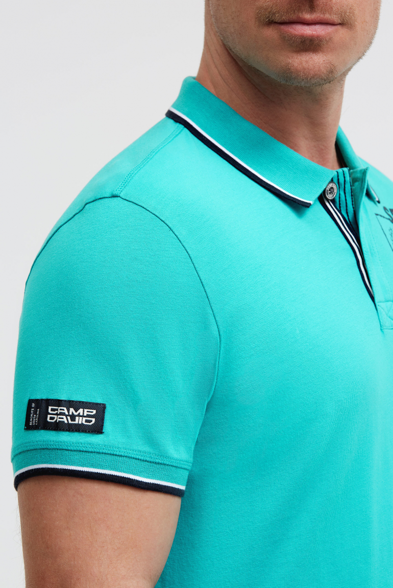 Kurzarmpolo mit Rücken-Print