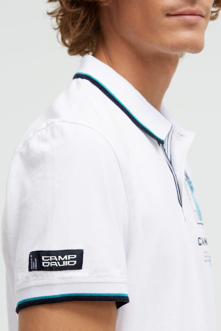 Kurzarmpolo mit Rücken-Print