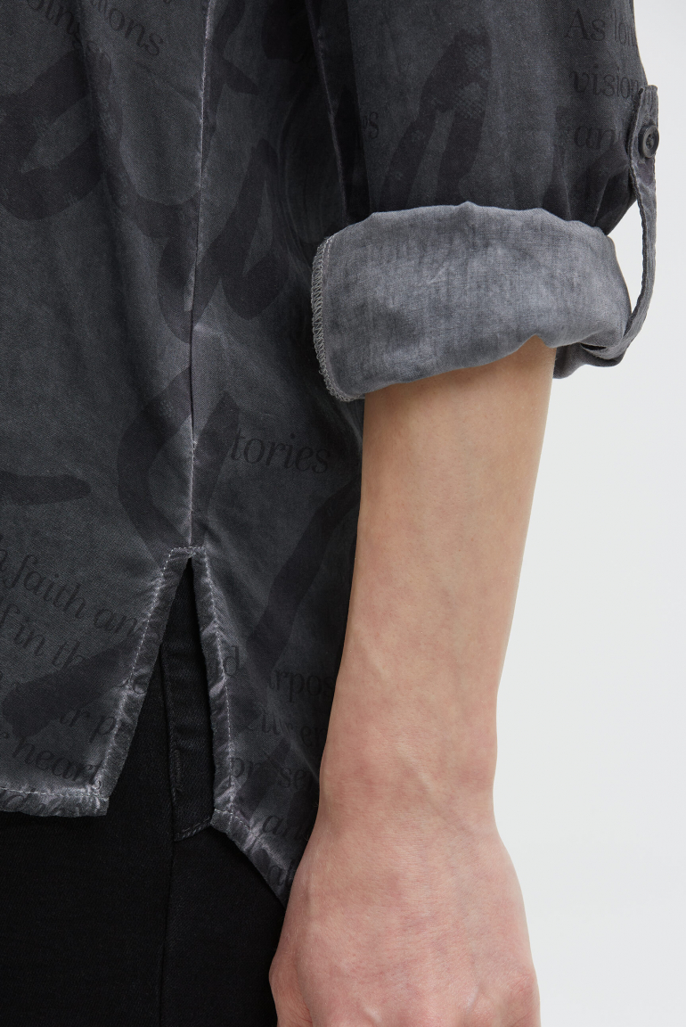 Langarmbluse mit All Over Print