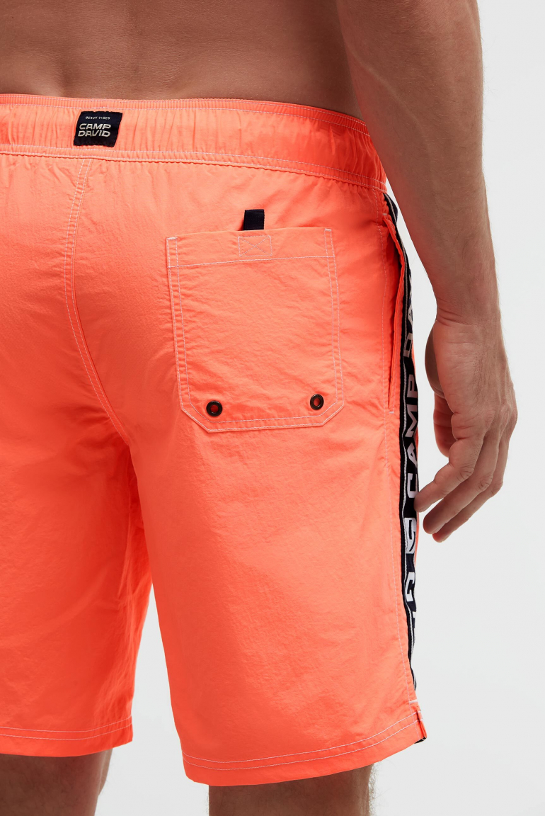 Lange Badeshorts mit Logo-Tapes