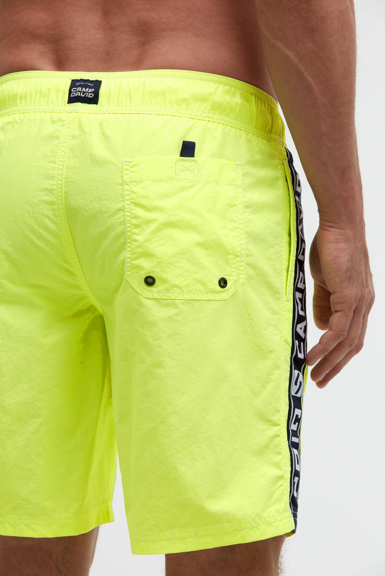 Lange Badeshorts mit Logo-Tapes